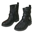 Fanxing Boots Clearance 2024 Women's Stacked Chunky Block Boots Lace up