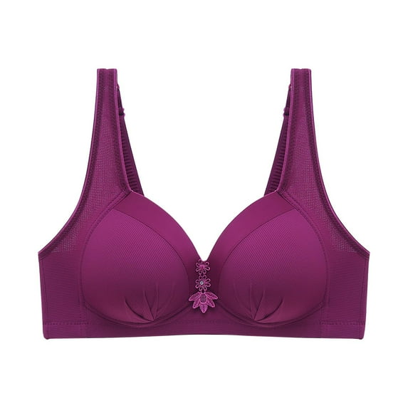 Fanxing Bra Under $10 Bras for Women Plus Size 2025 Breathable Cool Liftup Air Bra Comfortable Underwire Bralettes Mesh Full Support Sports Bra 0 Purple,XXL