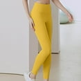 thumbnail image 1 of Fanxing Butt Lift Leggings for Women Xs Elastic Waist Ladies Leggings Sale Slimming Yoga Pants Tummy Control Compression Bottoms Back to School Savings Yellow,S, 1 of 5