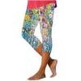 thumbnail image 1 of Fanxing Capri Leggings for Women Graffiti Floral Print Capris Pants Summer Casual Knee Length Capri Leggings 2025 Silm Fit Comfy Cropped PantsMulticolor,XXXL, 1 of 5