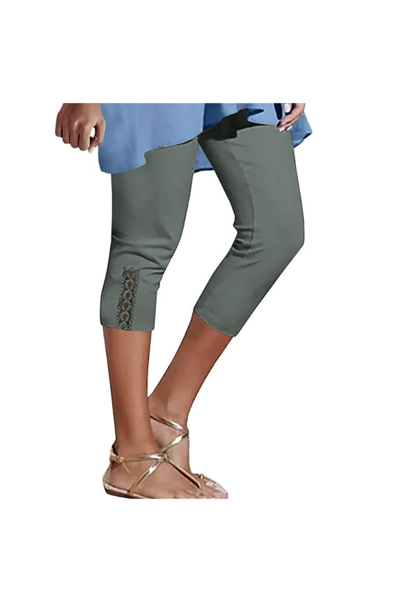 Capri Pants for Women Workout Leggings Capris Side Control Women's Yoga Pants Capris Pants for Women 2025 Capri Gray,XXXL