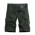 thumbnail image 1 of Fanxing Cargo Shorts for Men Classic Fit Short Cargo Pants with Multi-Pocket Outdoor Shorts No Belt Men Short with Pocket Blue Army Green,L, 1 of 5