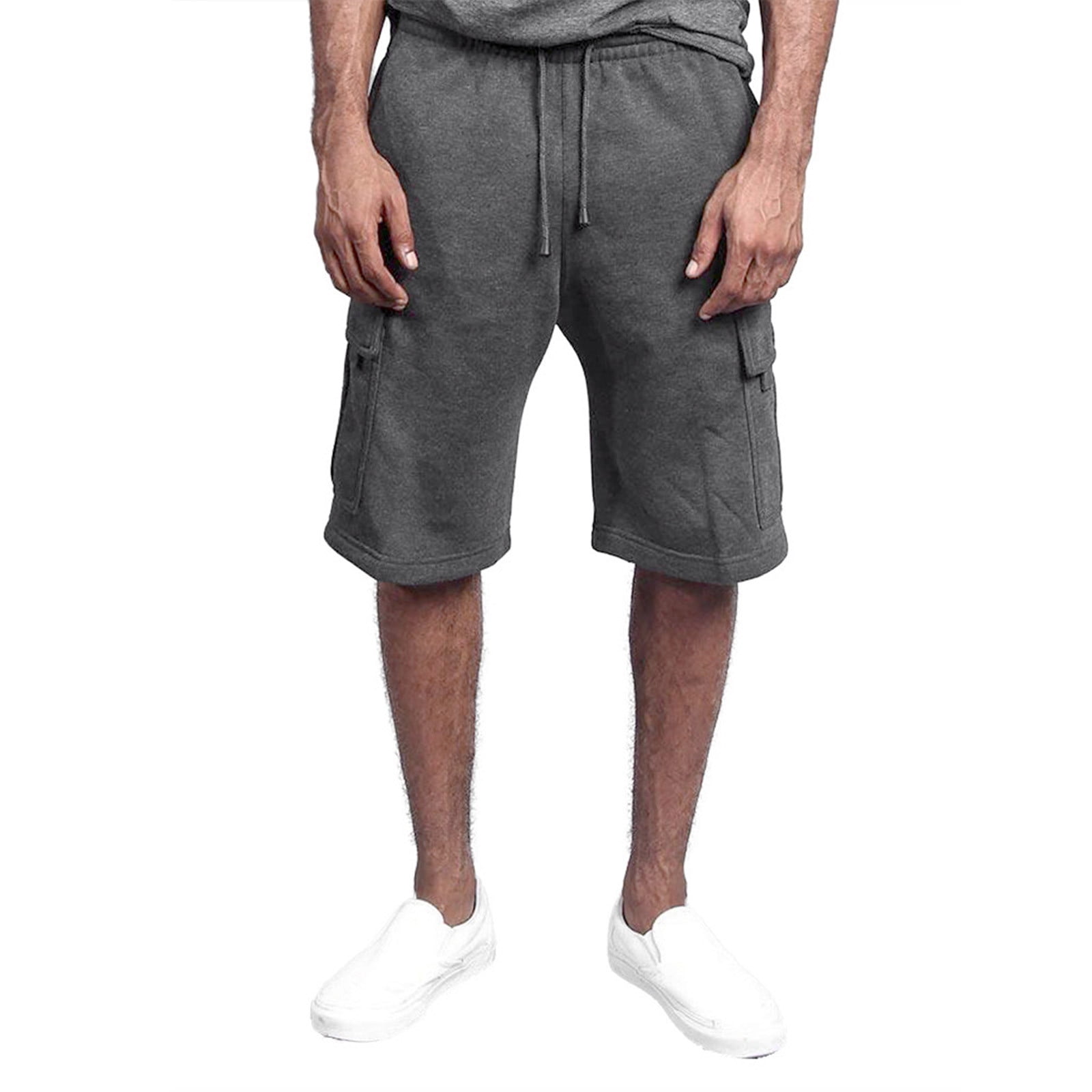 Fanxing Cargo Shorts for Men Loose Fit Short Pants with Multi Pocket Outdoor Drawstring Cargo