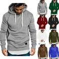 thumbnail image 1 of Fanxing 2025 Hoodie Sweatshirts for Men Pullover Vintage Workout Hoodies with Pockets Heavyweight Drawstring Sweatshirt Black,L, 1 of 6