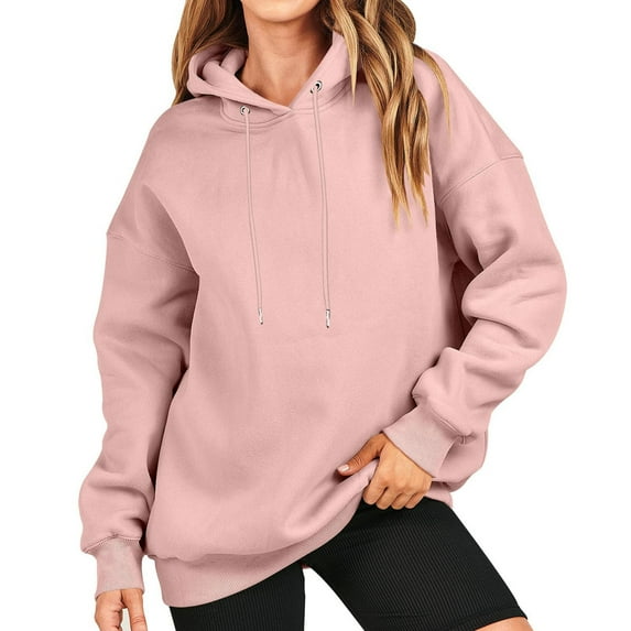 Fanxing ChristmasDeals Clearance 2025 Women 2025 Trendy Boyfriend Sweatshirt Oversized Pullover Hoodies Tops for Juniors Hooded Drawstring Pullovers S,M,L,XL,XXL,XXXL