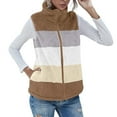 thumbnail image 1 of Fanxing ChristmasDeals Womens Winter Sherpa Fleece Vest Jacket Coat Fluffy Open Front Long Cardiagn Sleeveless Outerwear Jackets with 2 Pockets Fall Days of Deals, 1 of 8