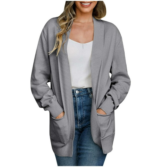 Fanxing Long Sleeve Open Front Cardigan Sweaters for Junior Girl Winter Knitting Sweater Outwear Slouchy Sweater Coat S,M,L,XL,XXL