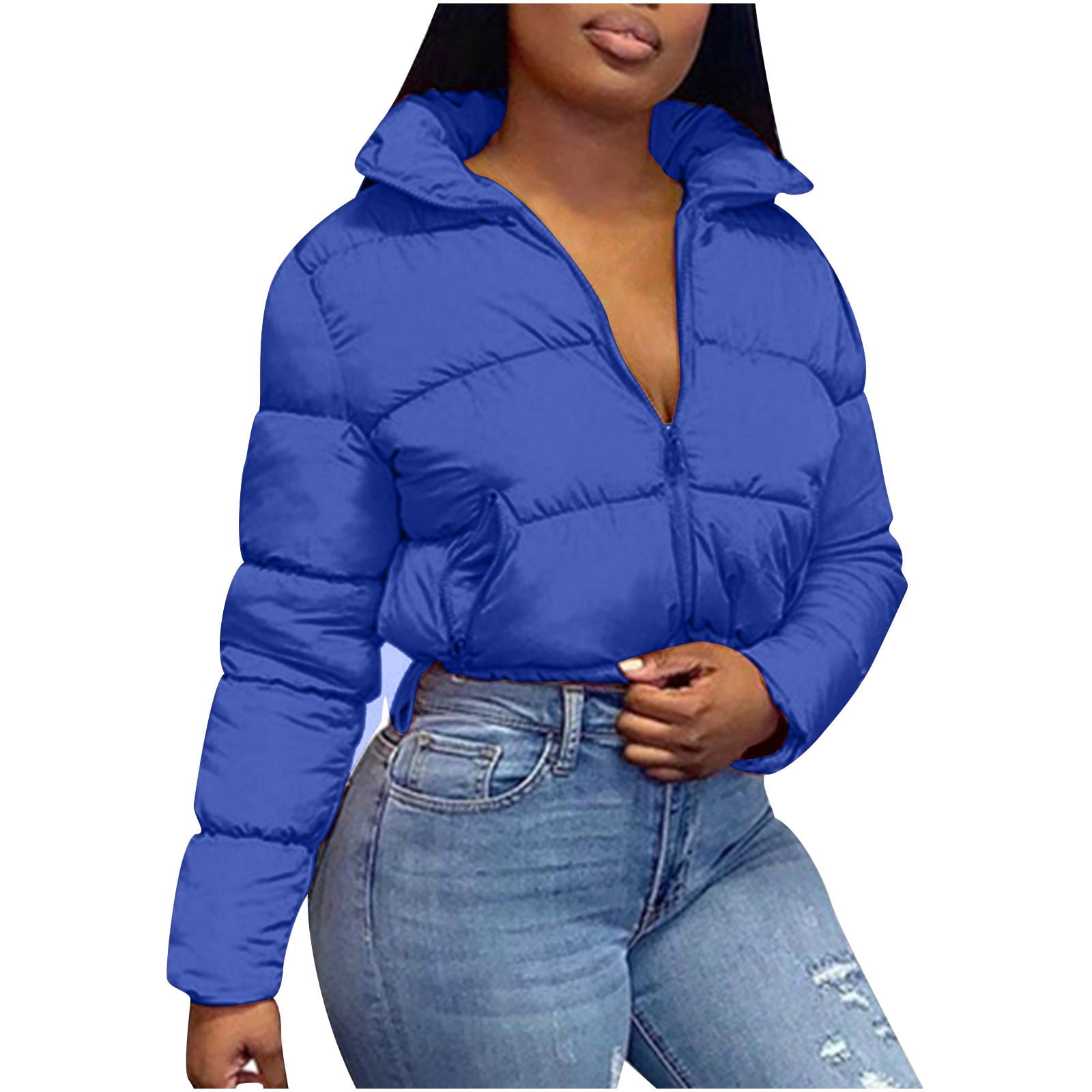 Fanxing Clearance Deals Cropped Puffer Jacket Women Down Puffer Jacket