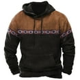 thumbnail image 1 of Fanxing Southwest Amrican Sweatshirt for Men Aztec Tribal Hoodies Pullover Tops Drawstring Sweatshirt Blouse, 1 of 3