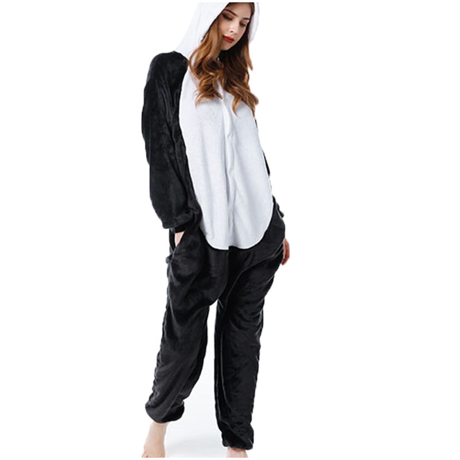 Fanxing Clearance Deals Women Cute Panda Onesies Animal Plush Homewear