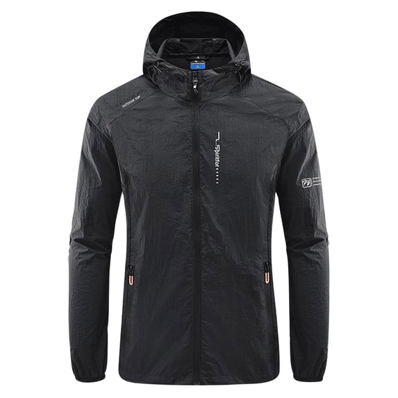Fanxing Clearance Men's Waterproof Hooded Rain Jacket Lightweight Raincoat for Outdoor, Camping, Travel Plus Size Rain Coat M,L,XL,XXL,XXXL,XXXXL,XXXXXL