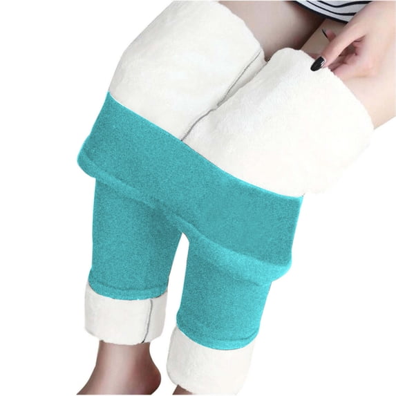 Fanxing Women Fleece Leggings Plus Size Winter Ultra Soft High Waisted Tights Control Elastic Pants Heavyweight Thermal Stretchy Skinny Leggings S-5XL
