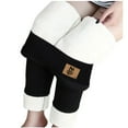 thumbnail image 1 of Fanxing Clearance Women Fleece Leggings Winter Ultra Soft High Waisted Tights Control Elastic Pants Heavyweight Thermal Stretchy Skinny Leggings Black XXL, 1 of 7