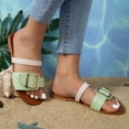thumbnail image 1 of Fanxing Clearance Women Sandals Glitter Gladiator Sandals Dressy 2025 Casual Summer Glitter Slides Sandals Sandal Shoes Mint Green 9.5, 1 of 6