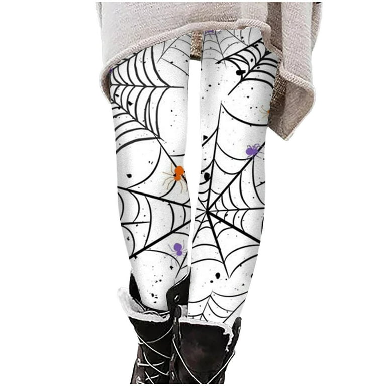 Fanxing Clearance Womens Ultra Soft Halloween Leggings Blood Splatter Tights Tie Dye Ankle Length Pants Fall Skinny Leggings Hiking Running Yoga Pants White XL Walmart