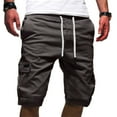 thumbnail image 1 of Fanxing Cotton Cargo Shorts for Men Breathable Hiking Shorts with Multi-Pocket Big and Tall Workout Short Pants Vacation Shorts Men Dark Gray,XXL, 1 of 3