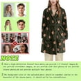thumbnail image 1 of Fanxing Custom Robes for Women Personalized Face Robe Flannel Nightwear Customized Bathrobes Sleepwear Short Shaggy Black 3XL, 1 of 5