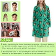 thumbnail image 1 of Fanxing Custom Robes for Women Personalized Face Robe Flannel Nightwear Customized Bathrobes Sleepwear Short Shaggy Green XL, 1 of 6