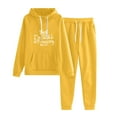 thumbnail image 1 of Fanxing Cyber and Monday Deals Teen Girls Casual Hoodie Sweatsuit Yes I'm Still Freezing Tracksuit Set Jogger Clothes Outfits for Women Workout Track Suits 2Pcs Sets Loungewear, 1 of 4