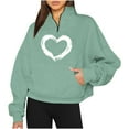thumbnail image 1 of Fanxing Fall Juniors Girls Cute Sweatshirt Fall Long Sleeve Tops Blouse Love Heart Graphic Pullover Blouse for Teen Girls S,M,L,XL,XXL,XXXL, 1 of 5