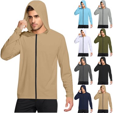 Roadbox Men's Sun Protection Swim Shirts Long Sleeve Roadbox Men's UPF 50+ Sun Hoodie Shirts, UV Protection Fishing Shirt With Pocket, Swim Hiking Rash Guard Long Sleeve Hoodies - Product Details Spf
