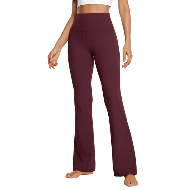 Fanxing Deals 2025 Flared Leggings for Women Softness Butt Lifting Lounge Pants Cyber & Week DealsWine,L