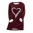 thumbnail image 1 of Fanxing Flash Deals Women's Winter Warm Sherpa Lined Fleece Crewneck Sweatshirt Pullover Loungewear Tunic Tops,Womens Pullover Fuzzy Lounge Wear Solid Top, 1 of 2