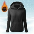 thumbnail image 1 of Fanxing Fleece Hoodie for Women Fuzzy Sherpa Lined Winter Hooded Sweatshirts Thick Warm Winter Long Sleeve Pullover Tops with Pockets Black S, 1 of 5