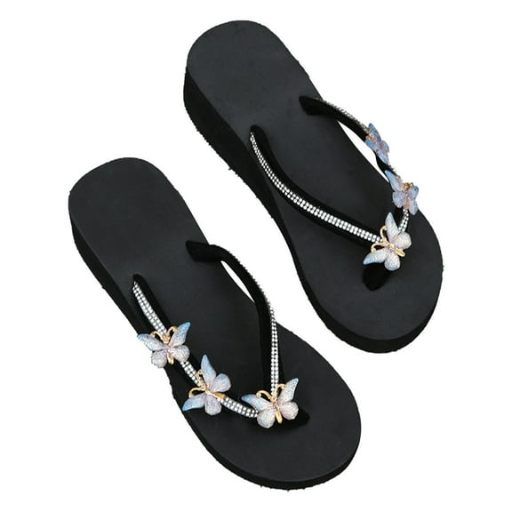 Fanxing Flip Flops for Women Flat Sandals Casual Summer Beach Sandals Open Toes Strappy Slip on Slides Sandal