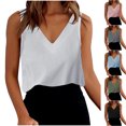 thumbnail image 1 of Fanxing Gray Womens Tank Tops V Neck Basic Shirts Xl Comfort Cotton Sleeveless T Shirts （Women's S-2XL), 1 of 8