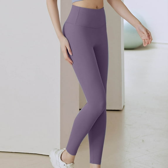 Fanxing Ladies Leggings Leggings for Women Compression Scrunch Butt Lift Leggings for Women Elastic Waist Ladies Leggings Purple,XXXL