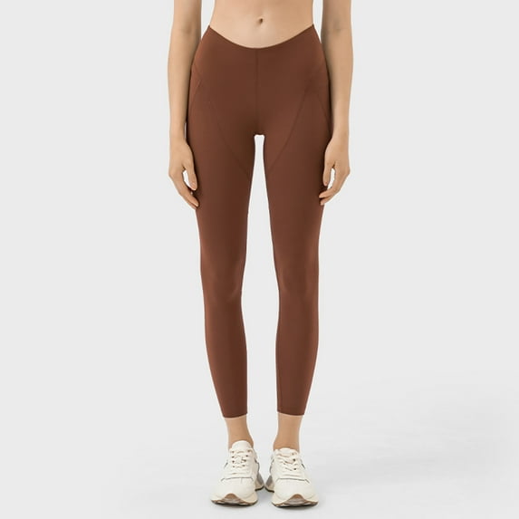 Fanxing Leggings for Women Tummy Control Women's Gray Yoga Pants Breathable Stretch Legging Athletic Compression Pants Walmart Week Coffee,M