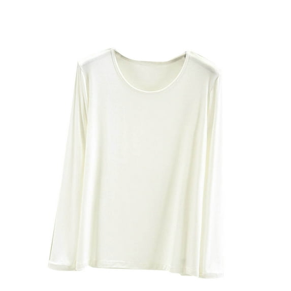 Fanxing Long Sleeve Tops for Women Fitted Comfort T Shirts Stretchy Base Layer Fall Outfits 2025 Solid Color Fall Undershirts Blouse