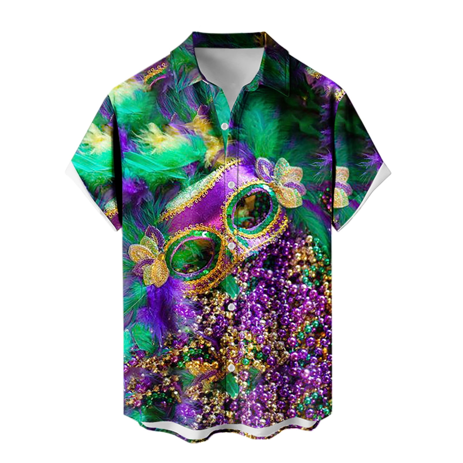 mardi gras button up shirts