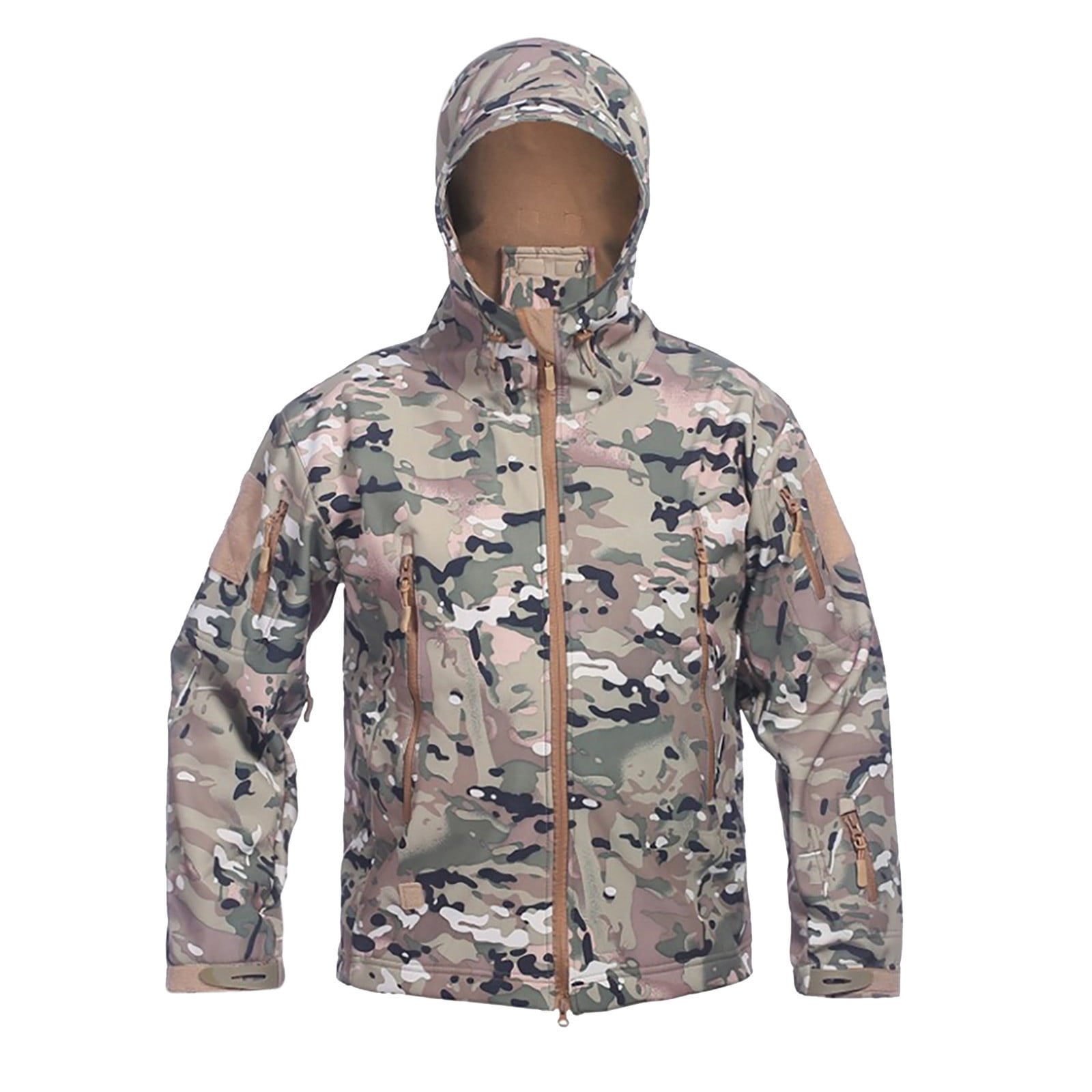 Fanxing Men's Camo Hunting Jacket Lightweight Waterproof Softshell Military Tactical Jacket