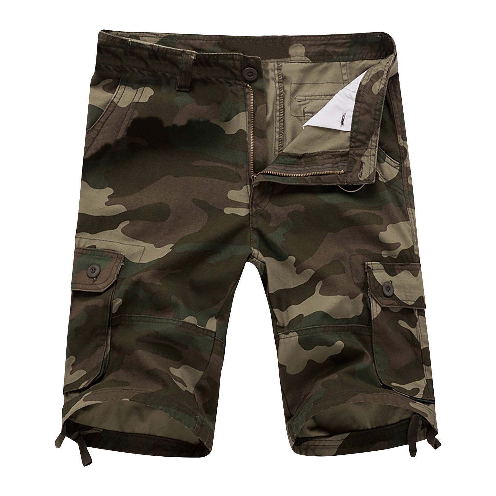 Fanxing Men's Camouflage Hiking Shorts Lightweight Outdoor Cargo Shorts ...