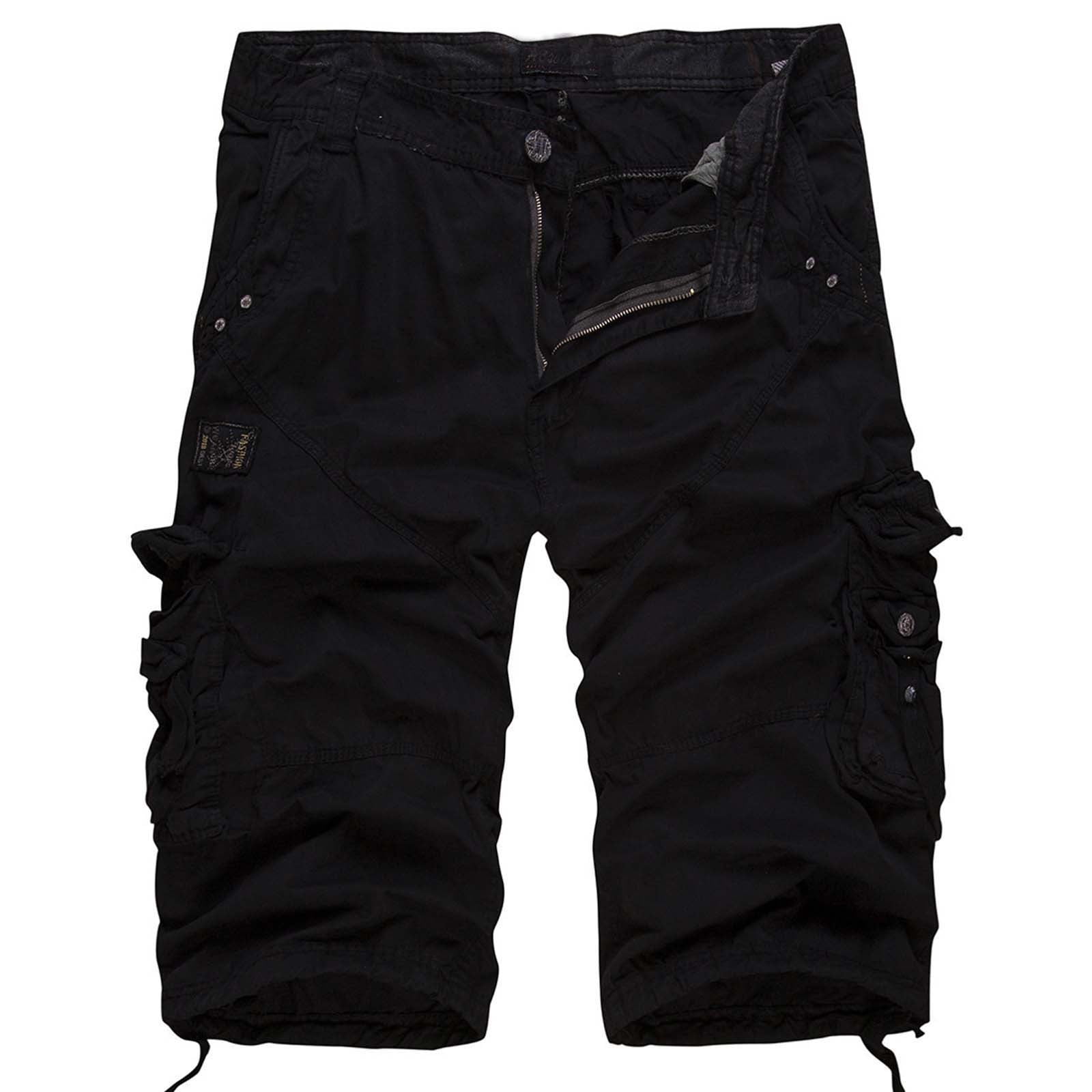 Men’s Quick Dry Cargo Capri Pants – Lightweight 3/4 Length With Pockets – TACVASEN