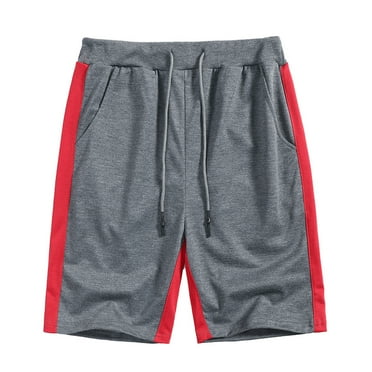 Fanxing Men's Shorts Casual Elastic Waist Drawstring Summer Beach Shorts Sweatpants Loose Fit Running Pants Dark Gray,XXXL