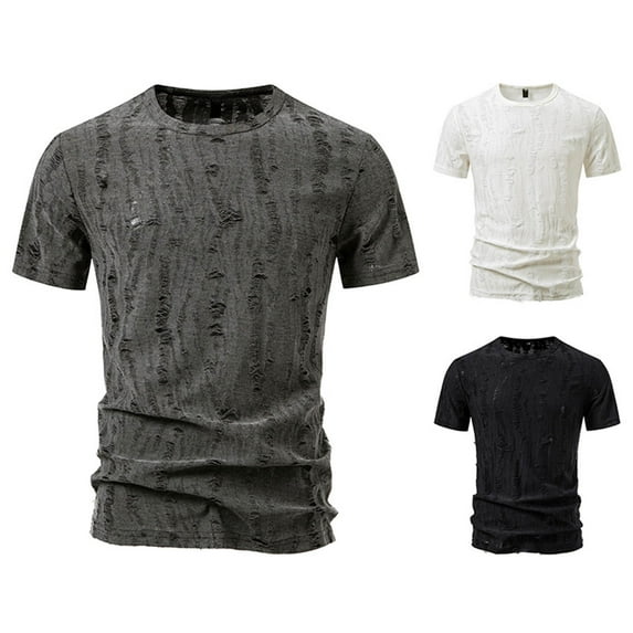 Fanxing Men's Slim Fit Tall T-Shirt Soft Crew Neck Casual Tee for Tall Men Black,XXL