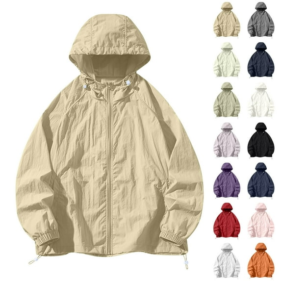 Fanxing Men's Sun Protection Shirts Quick Dry Lightweight Long Sleeve Hoodies Jacket Hiking Sun Shirts Army Green,XXL