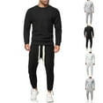 thumbnail image 1 of Fanxing Men's Tracksuits 2Pcs Set Outfits Hoodies Sweatshirt with Sweatpants Sport Sweatsuits Hip Pop Streetwear Mens Cargo Sweatpants, 1 of 7