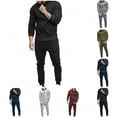 thumbnail image 1 of Fanxing Men's Tracksuits 2Pcs Set Outfits Hoodies Sweatshirt with Sweatpants Sport Sweatsuits Hip Pop Streetwear Mens Cargo Sweatpants, 1 of 6