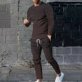 thumbnail image 1 of Fanxing Men's Tracksuits Big and Tall Sweatsuits 2 Piece Set Fashion Gradient Athletic Jogging Outfits Casual Long Sleeve Track Suits for Men Brown,XXL, 1 of 8
