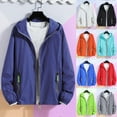 thumbnail image 1 of Fanxing Men's UPF 50+ Light Jacket Big and Tall Full Zip Sun Protection Hoodie Long Sleeve Sun Shirts UV Fishing Athletic Performance Shirt Orange,XXXL, 1 of 6