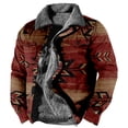 thumbnail image 1 of Fanxing Men's Western Aztec Vintage Fleece Lined Jackets Plus Size Casual Button Down Winter Warm Jacket Coats Oversized Western Print Sherpa Jacket, 1 of 7