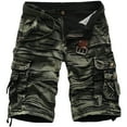 thumbnail image 1 of Fanxing Mens Cargo Shorts Cotton Loose Fit Camouflage Camo Cargo Short Men's Cargo Camo Short Outdoor Work Casual Shorts No Belt Men Short with Pocket 4x Camouflage,L, 1 of 7