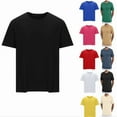thumbnail image 1 of Fanxing Mens Casual Shirts Big And Tall Big and Tall T-Shirts Men's T Shirts Short Sleeve Soft Crew Neck Tee Shirts Casual Summer Basic Tops Black,L, 1 of 7