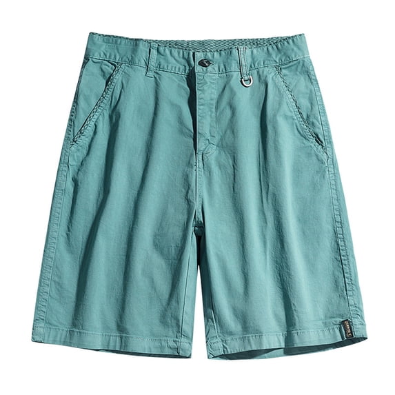 Fanxing Mens Fishing Shorts 7 Inch Inseam Golf Shorts Lightweight Flat Front Athletic Shorts with Pockets Slim Fit Shorts Men 8 Inch Mint Green,S