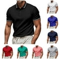 thumbnail image 1 of Fanxing Mens Golf Shirts Big And Tall Navy Moisture Wicking Golf Shirt Fashion Casual Collared T-Shirt S, 1 of 8