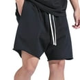thumbnail image 1 of Fanxing Mens Hiking Shorts Summer Work Shorts Outdoor Tactical Shorts Lightweight Hip Hop Short Pants Streetwear Black,L, 1 of 6